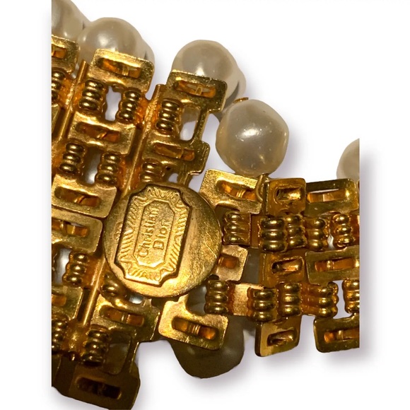 Christian Dior faux pearl waist belt - Picture 3 of 6